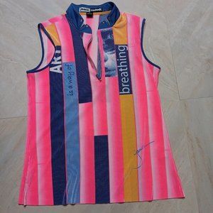 Jamie Sadock Women's M Golf Top Quarter Zip Ombre -Art is a way of Breathing - M